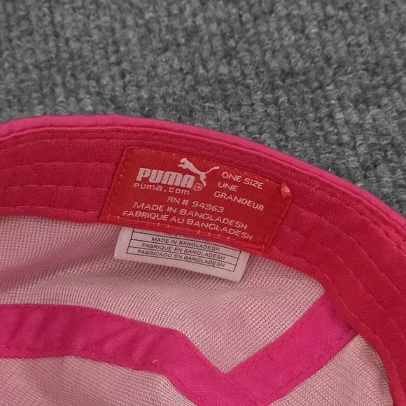 Puma Hat Cap Strap Back Pink Army Cadet Lightweight Run Hike Gym Outdoor Womens - Picture 9 of 12